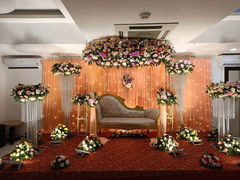 Bed of Flowers wedding planner decoration